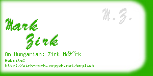 mark zirk business card